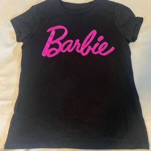 Barbie Kids T-Shirt in Black with Pink Logo